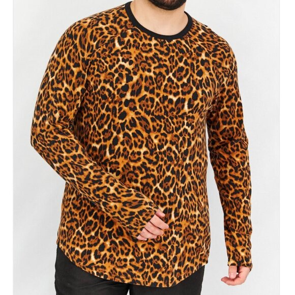 Natori Animal Print Long Sleeve T-Shirt M - Picture 1 of 11